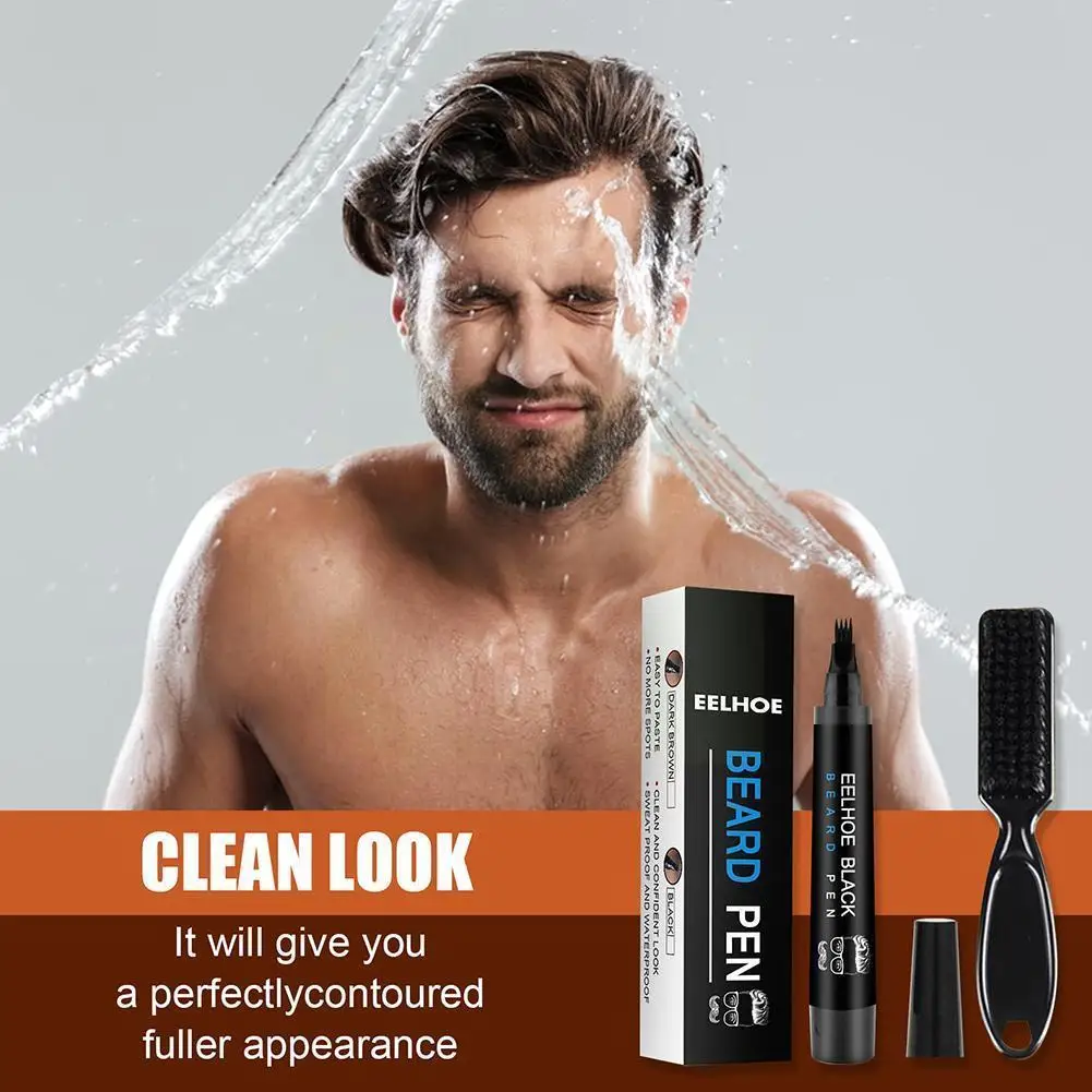 

Beard Filling Pen Kit Beard Pencil Filler Waterproof Shaping Moustache Moustache Beard Coloring Beard Brush Tools Pen Enhan J4u8