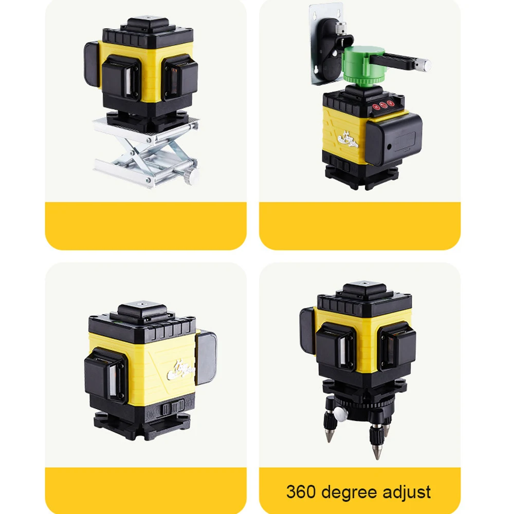 16 проводной нивелир с наземным креплением сверкающий зеленый Высокоточный