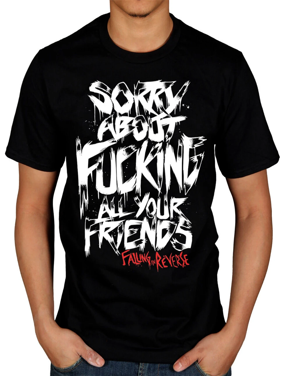 Falling In Reverse Sorry About T футболка рок-группы Fan Merch Hardcore лучшие рождественские подарки |