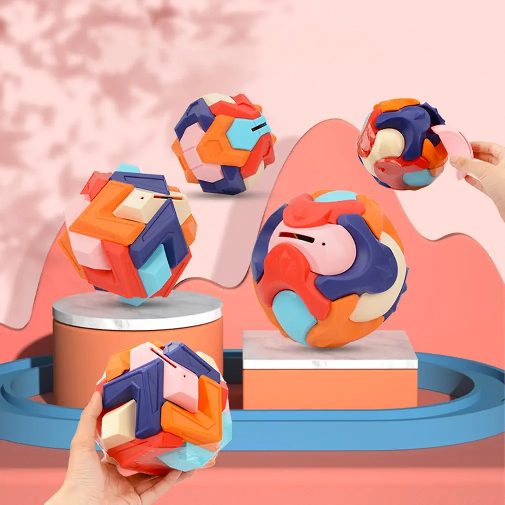 Сборный пазл строительные блоки экономить деньги шар Интеллектуальный лабиринт