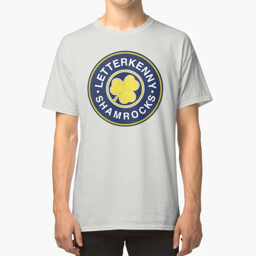 Letterkenny Shamrocks Hockey T - Shirt Comedy Canada Fight On Site Problems Tgk Films Jen Walls | Мужская одежда