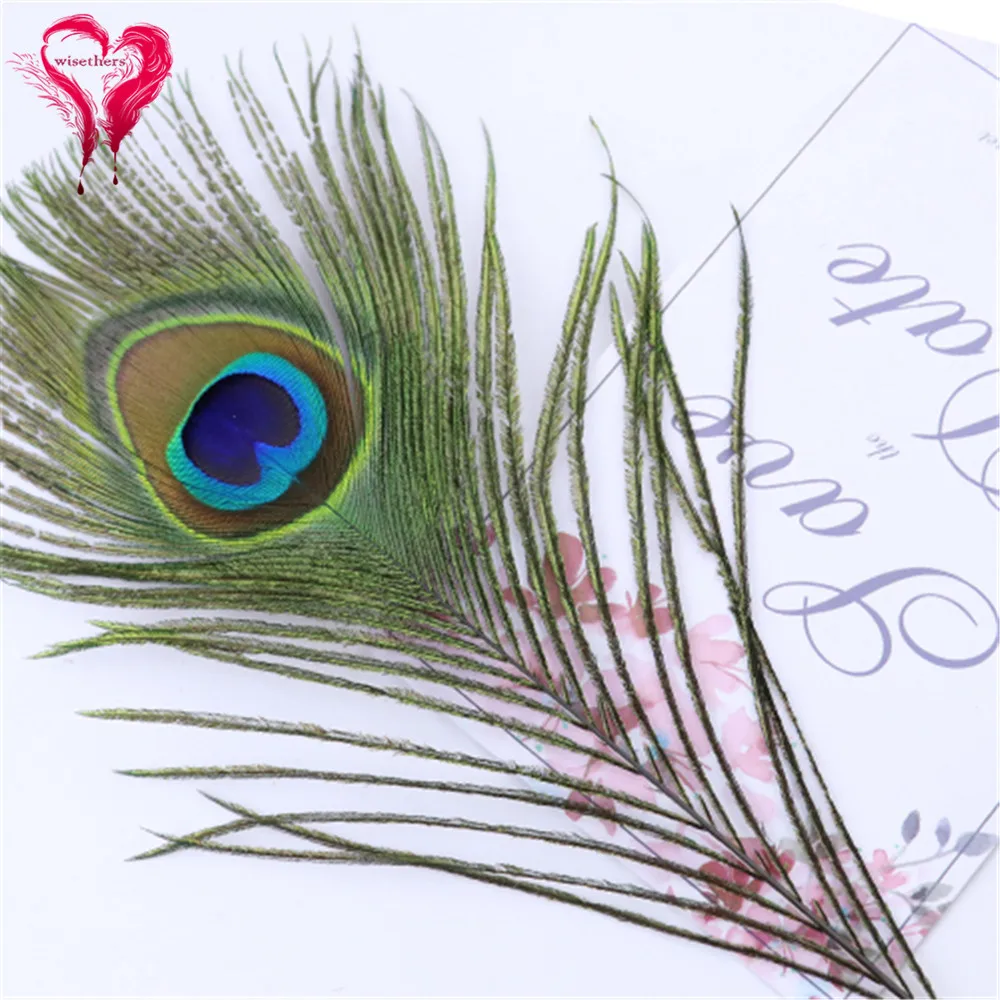 Натуральные декоративные перья Павлиньего хвоста длина 25 30 см 20 шт./лот для