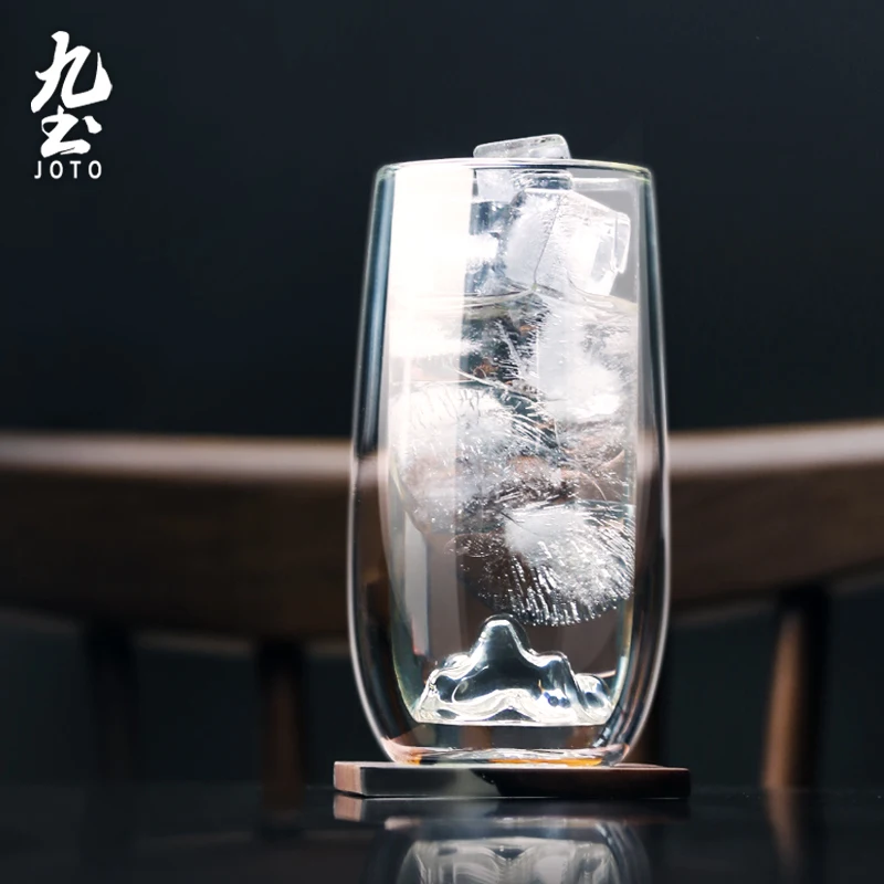 Стеклянная чашка для чая двухслойная 500 мл многоразовая кофейная стеклянная