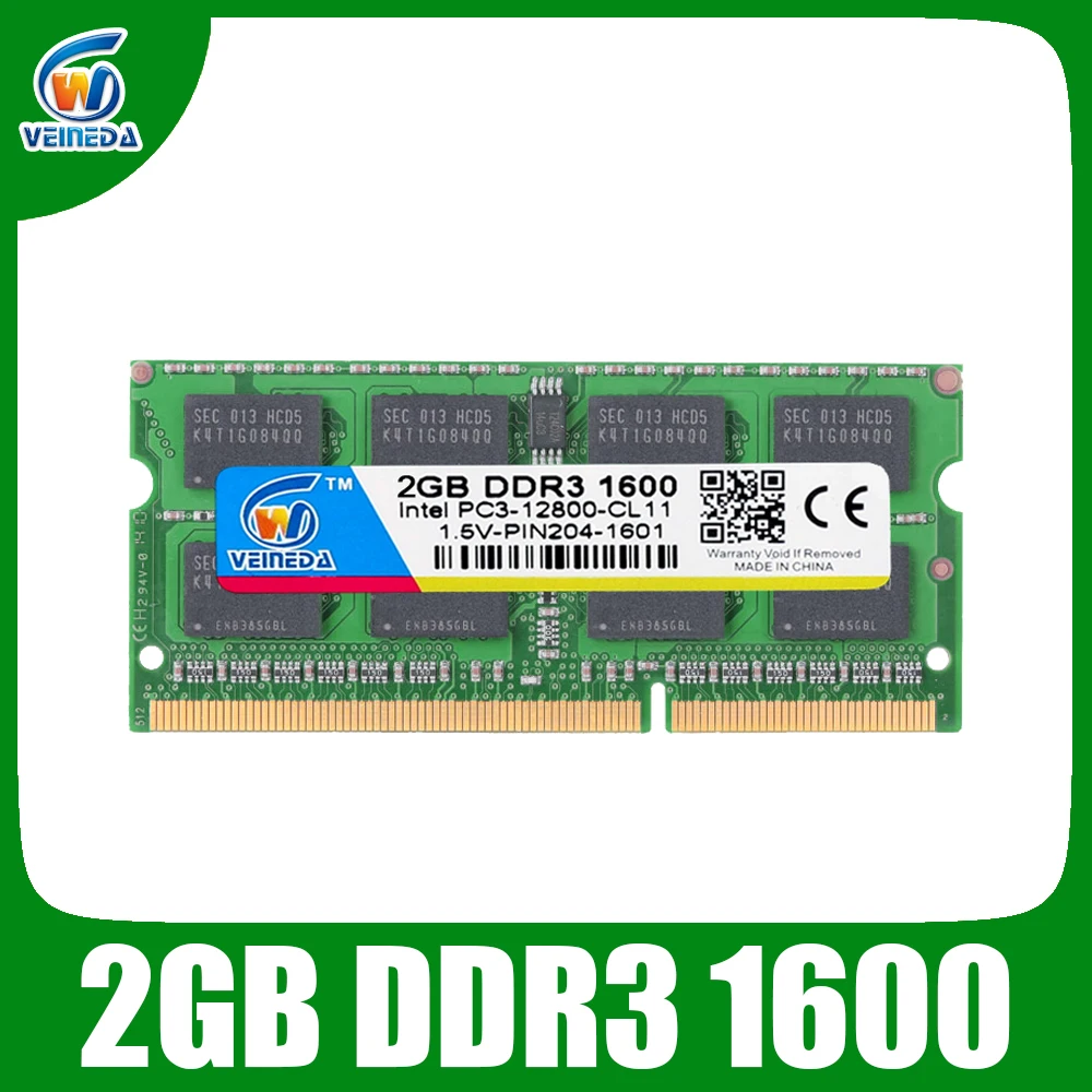 Память VEINEDA DDR3 8 Гб оперативная память Sodimm ddr 3 4 1600 1333 МГц 204pin 1 5 В для ноутбука Intel AMD