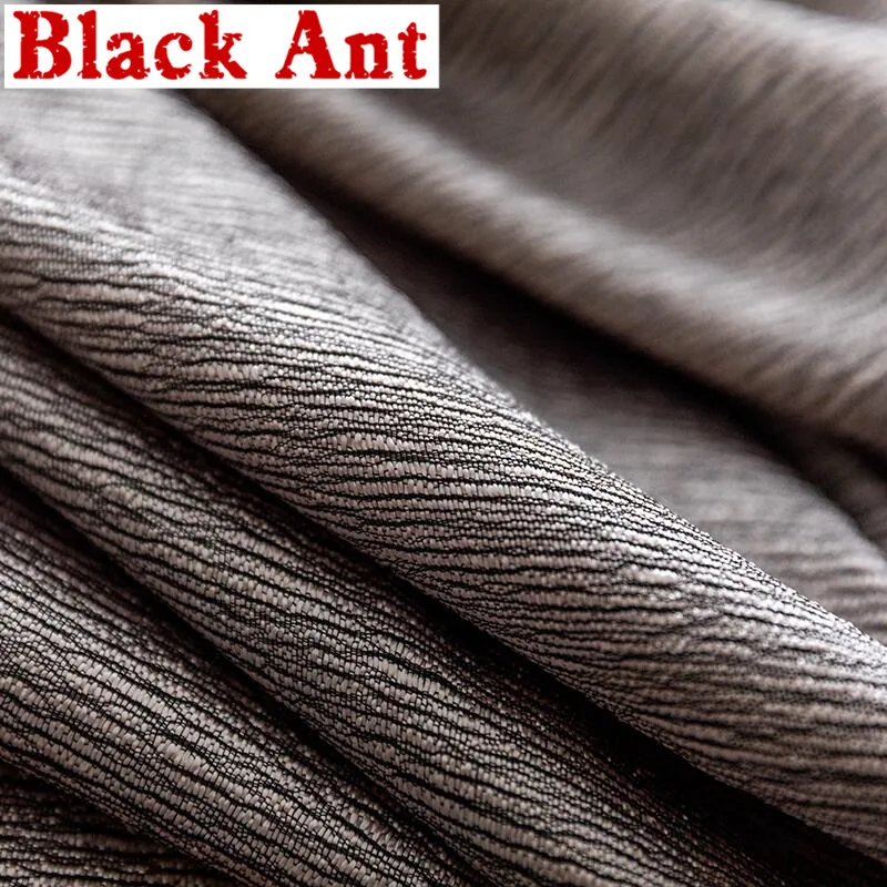 Современные занавески в полоску для гостиной из натуральной ткани кухни экрана