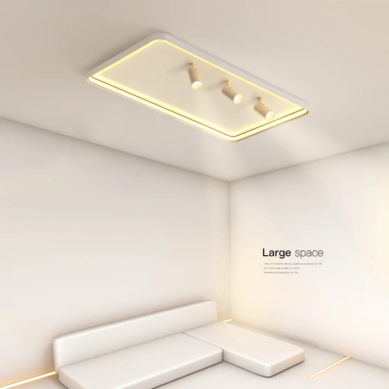 Luces de techo LED modernas para sala de estar, lámparas rectangulares de cuadrado redondo para interior, AC85-260V de iluminación montada en superficie, nuevas