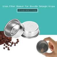 24cup 51mm coffee filter non pressurized filter basket for breville delonghi filter krups coffee products kitchen accessories