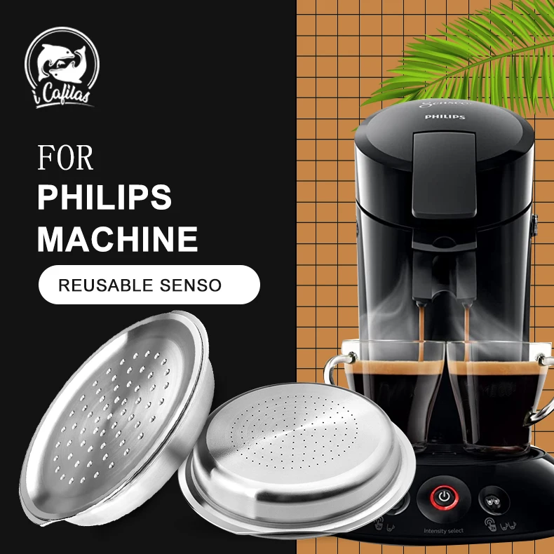 Многоразовая стальная капсула ICafilas для эспрессо-фильтрации совместимая с