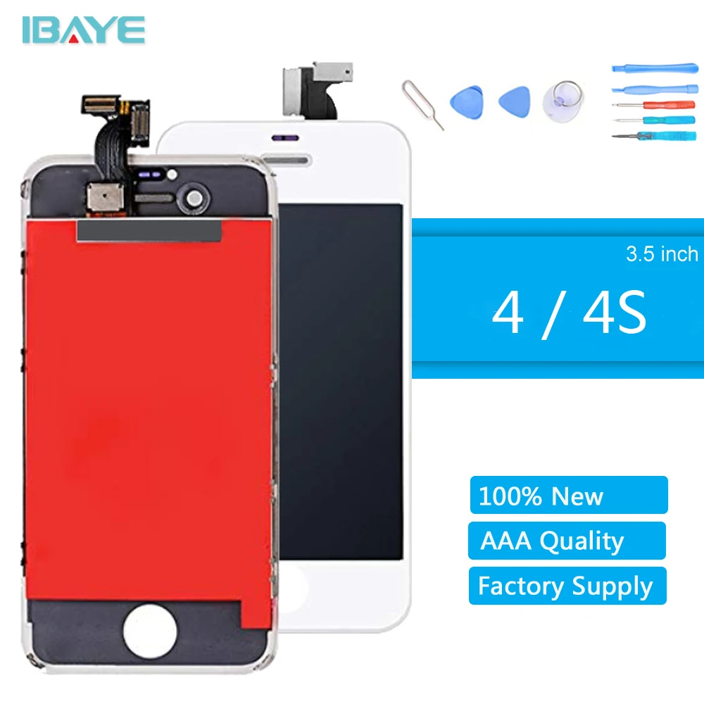 ЖК-дисплей для iPhone 4 4S экран Высокое качество ЖК-дигитайзер сборка 4/4S замена