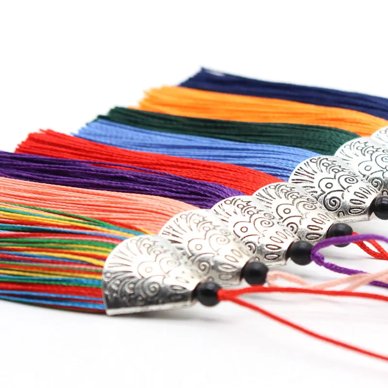 

3Pcs 80mm Silk Tassel Fringe Pendant Tassel Trim brush curtain Decor for Luggage earrings DIY craft supplies jewelry accessories