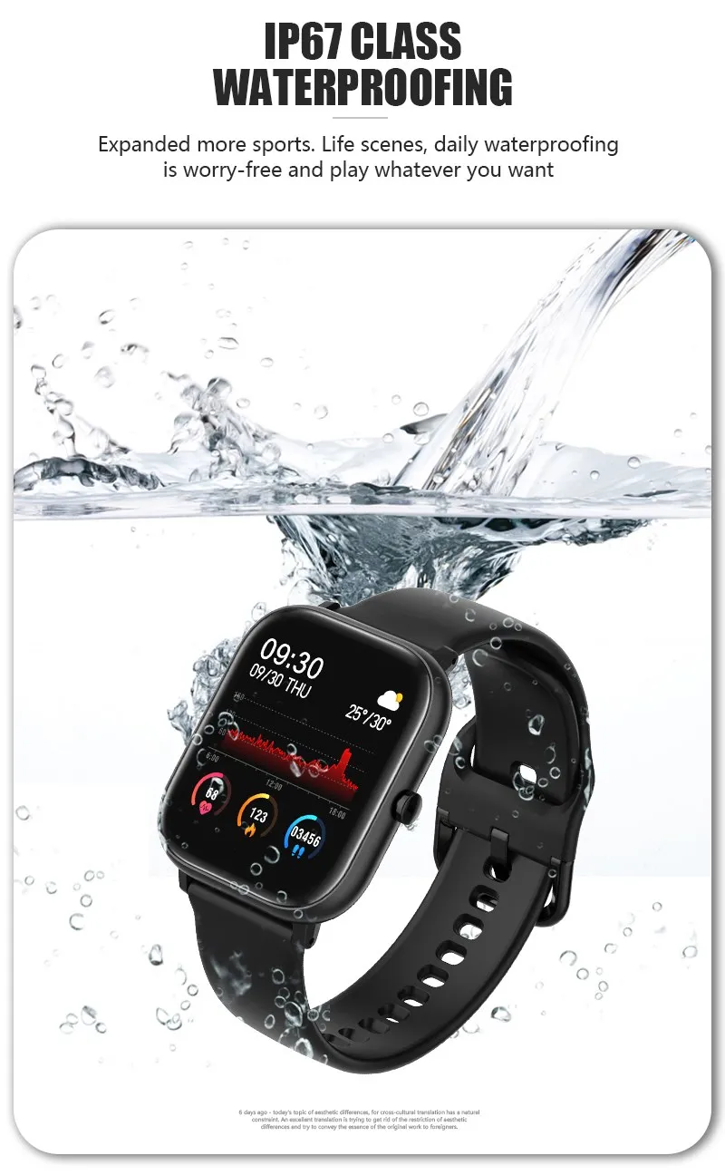 

P20 SmartWatch p8 pro Smart Watch Heart Rate Monitor IP67 Waterproof Sports women men Smartwatch Fitness Tracker PK IWO watch 6