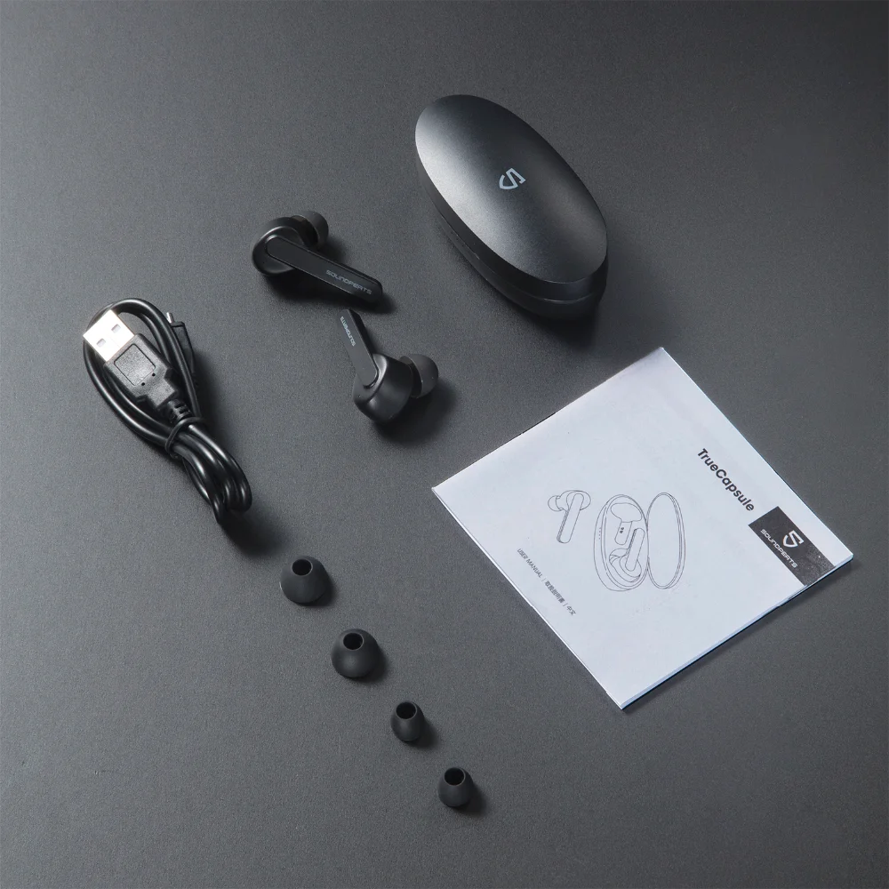 SoundPEATS Truecapsule Bluetooth 5,0 настоящие беспроводные наушники-вкладыши TWS гарнитуры высокого разрешения микрофон авто-пара беспроводные наушники