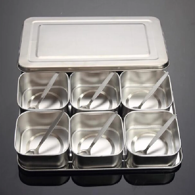 

Банка для специй из нержавеющей стали, 6 ячеек, 8 ячеек