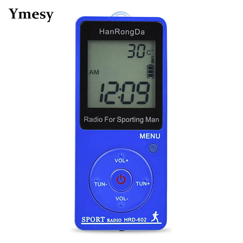 Ymesy Мини Портативный FM/AM Спорт Бег электронный шагомер встроенный литиевый
