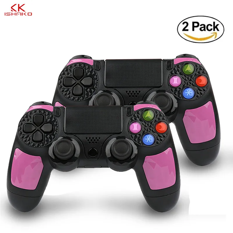 Pink2pcs Для sony PS4 Bluetooth беспроводной для Playstation 4 геймпад игровой коврик джойстик пульт дистанционного управления для Dualshock4 PS4 контроллер розовый для девочек - Цвет: Pink2pcs