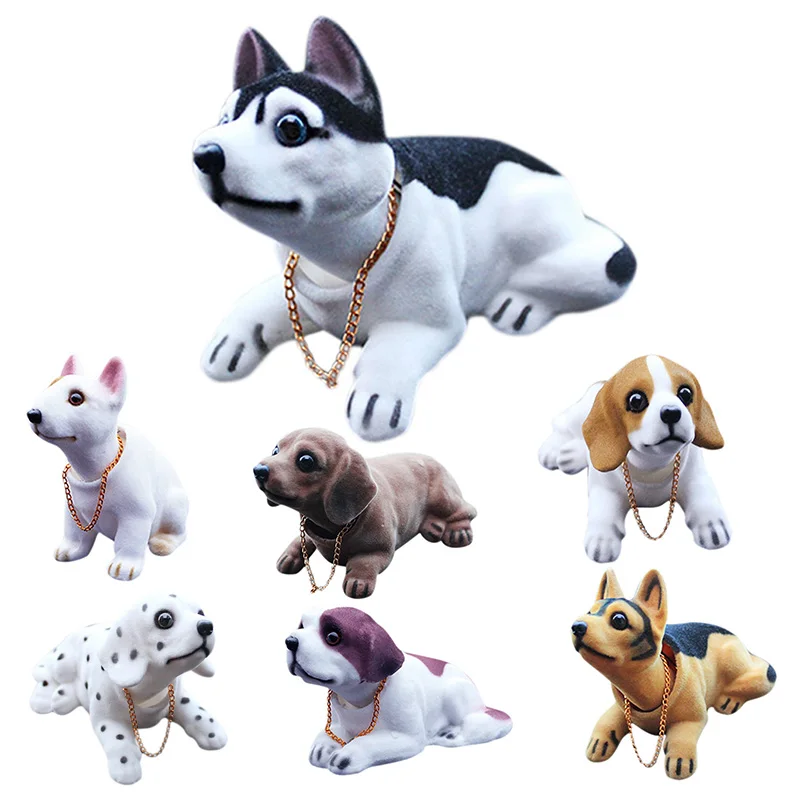 Beagles Lucky Dog качающаяся голова игрушка автомобиль домашний офис орнамент|Статуэтки