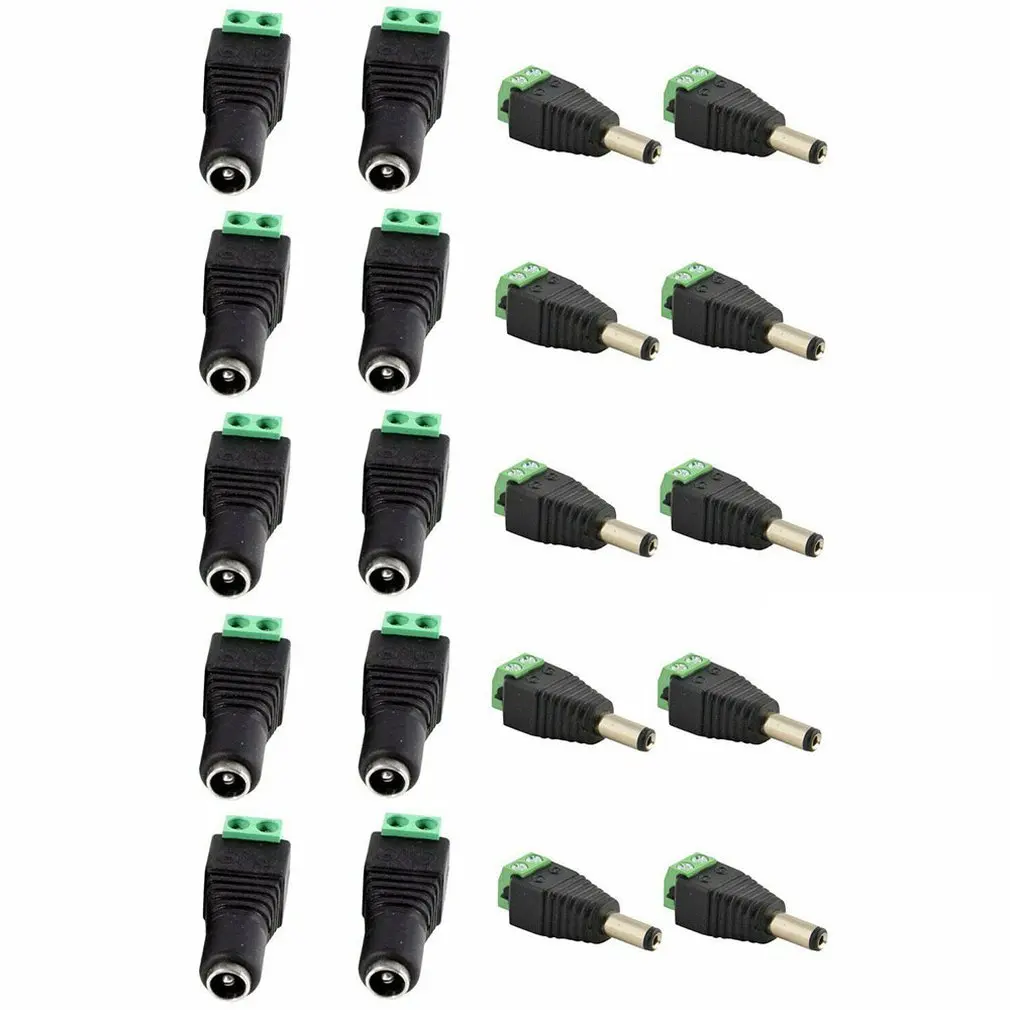 

10 pair (20pcs) Coax Cat5 To Bnc Power Male jack plug female Connector plug adapter Av BNC UTP for CCTV Camera Video Balun