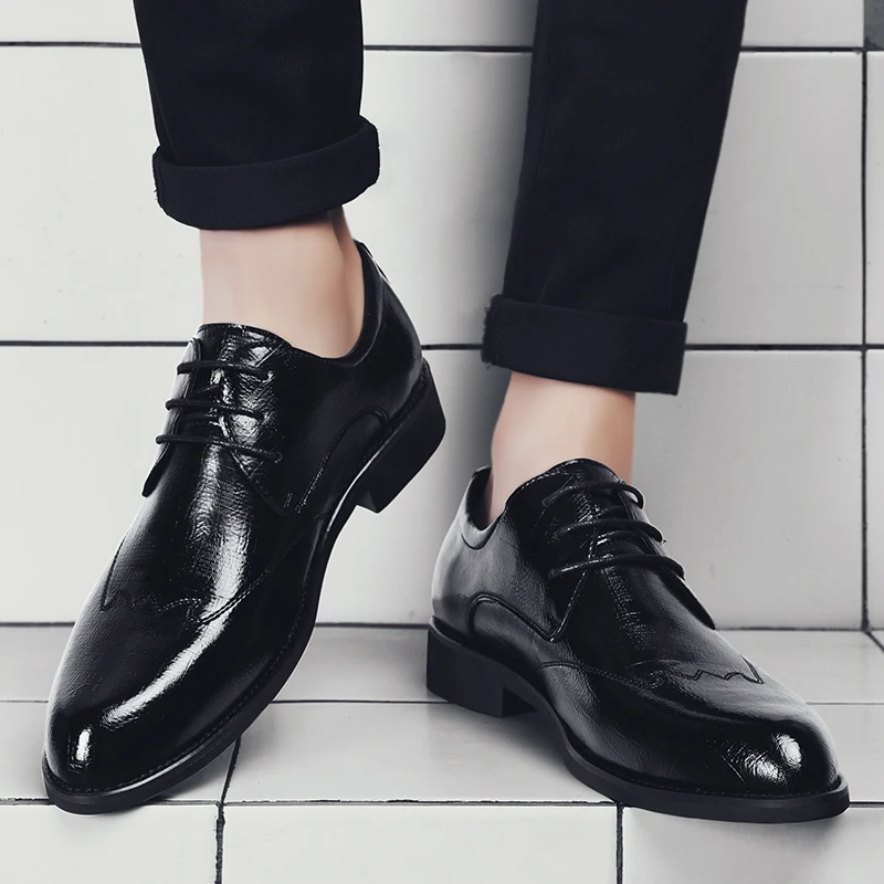 Туфли оксфорды мужские классические натуральная кожа Нескользящие для деловых