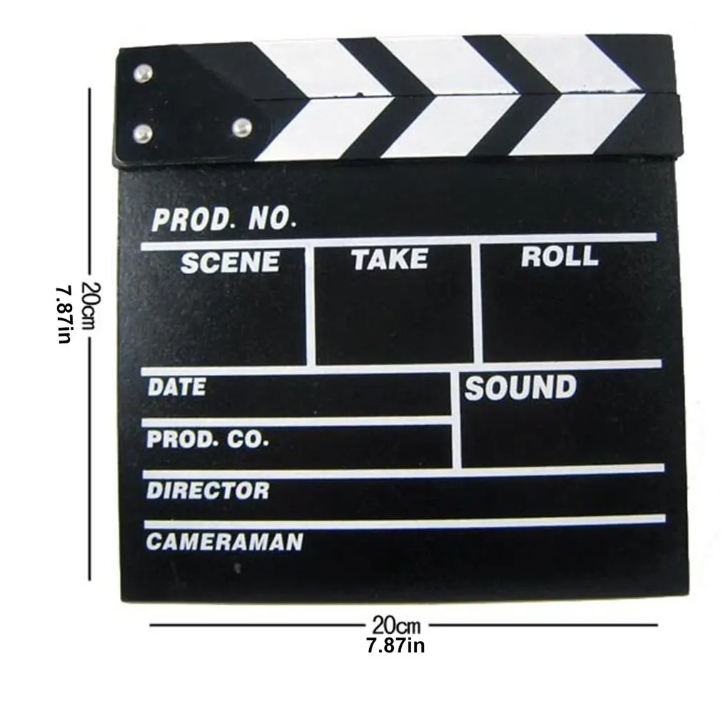 

Director Video Acrylic Stiff Dry Erase Tv Film Movie Board Slate With Color Sticks 20 * 20 Cm Professional Fashion Portable