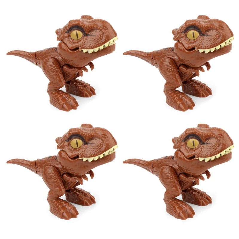 

4 Pcs Various Plastic Dinosaur Doll Figures Cute Simulation Tyrannosaurus Egg J60B