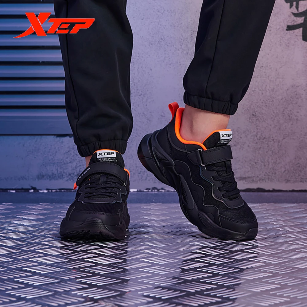 Xtep детские кроссовки для бега осенние мягкие нескользящая спортивная обувь