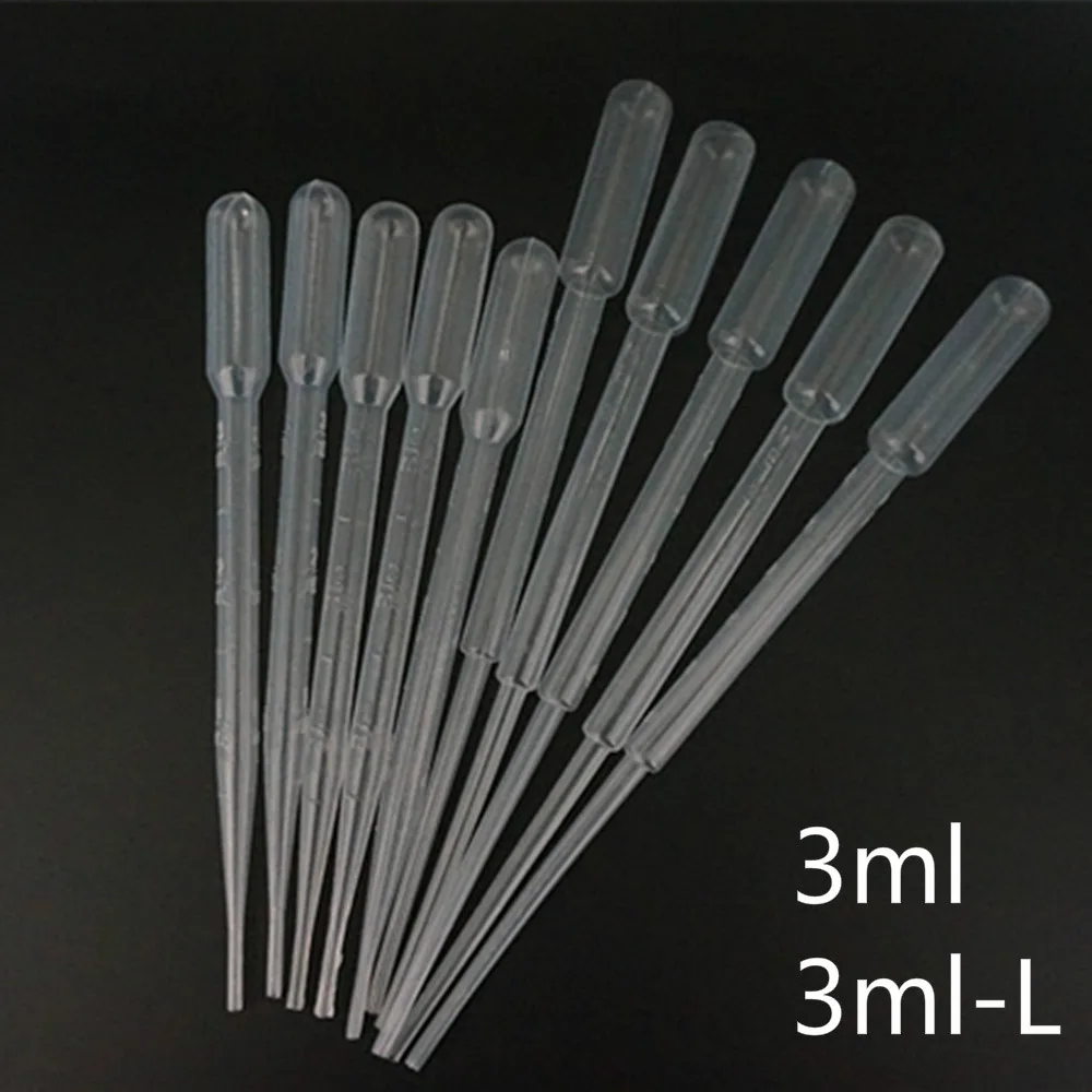 

50pcs lab 3ml 3ml-L plastic pasteur pipette transfering dropper for school experiment