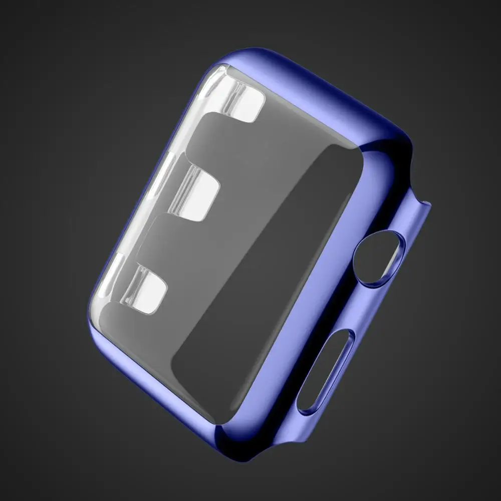 Защитная крышка для экрана Apple Watch чехол с гальваническим покрытием пластиковый