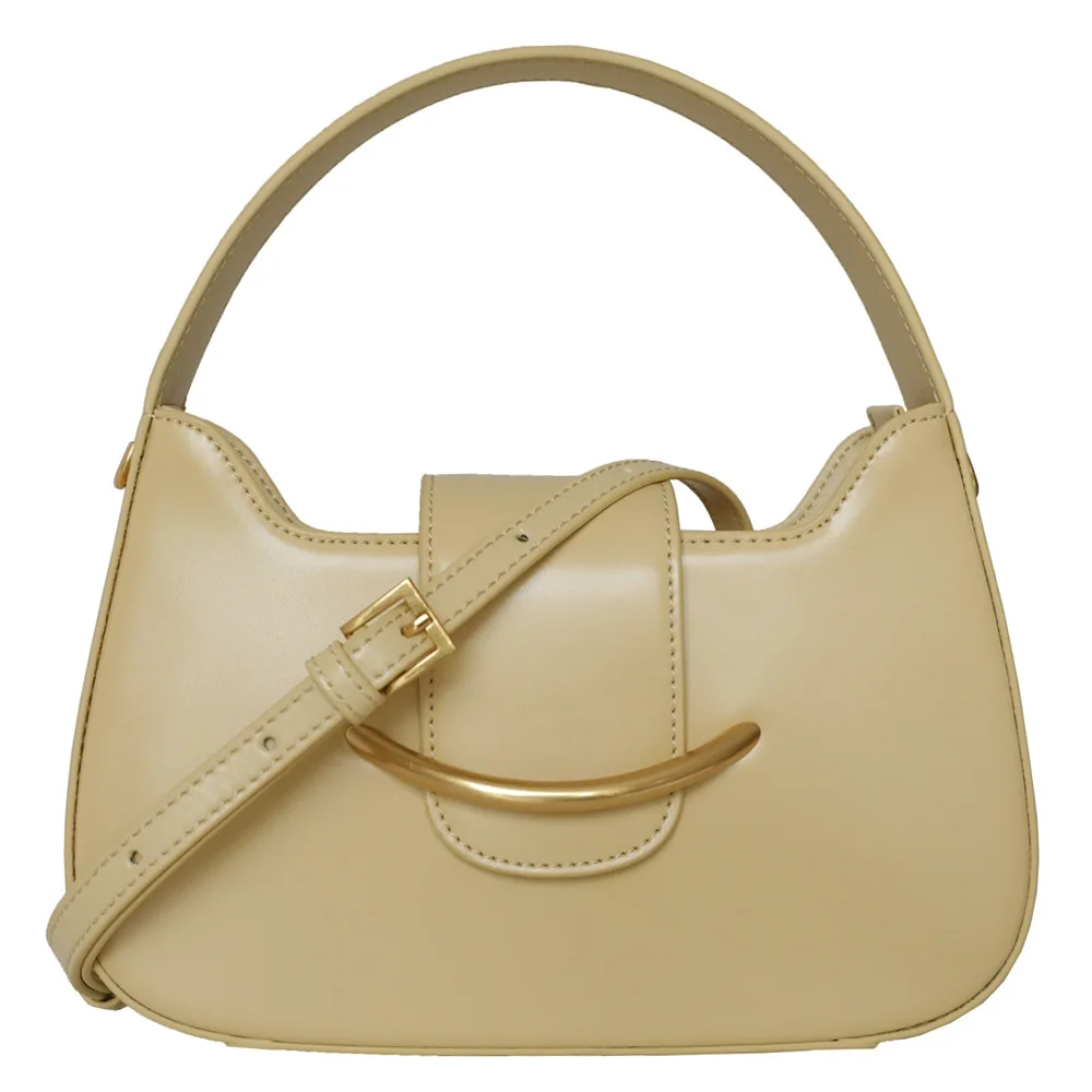 2021 Genuine Leather Mini Tote Bags for Women Fashion Button Shoulder Messenger Bag High Quality Ladies Handbags and Purses