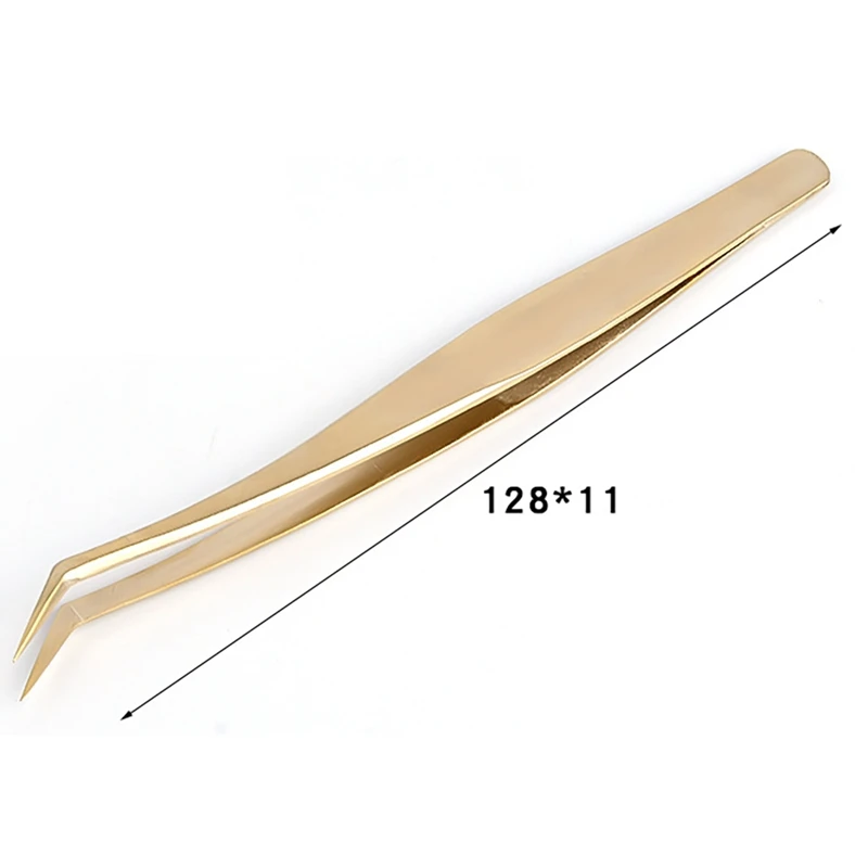 

5Pcs Lash Eyelash Extension Tweezers Stainless Steel Tools Straight Curved Angled Tip Tweezers Precision Tweezers Set
