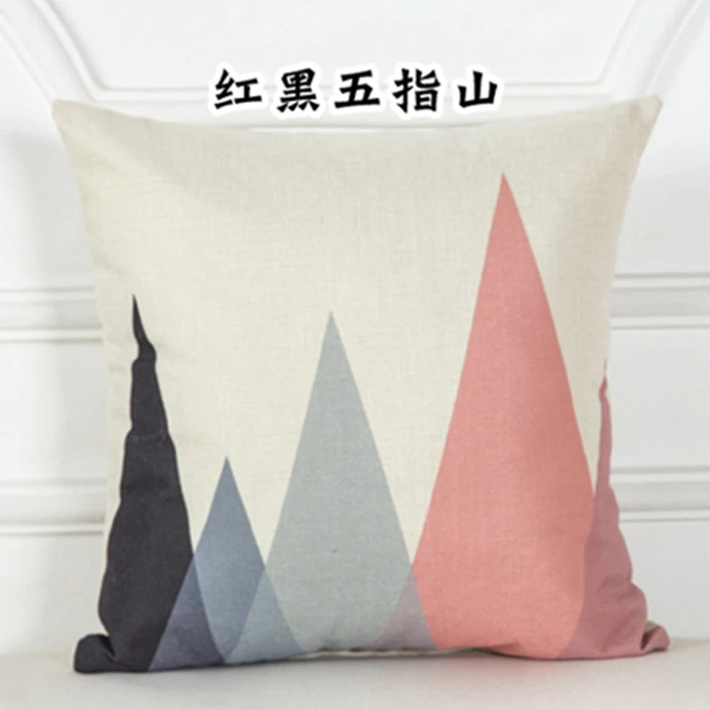 Nordic Style Decorative Pillows Cover Elk Sofa Throw Case Pink Deer Geometric Printed Cushions for Bed 45x45 | Дом и сад