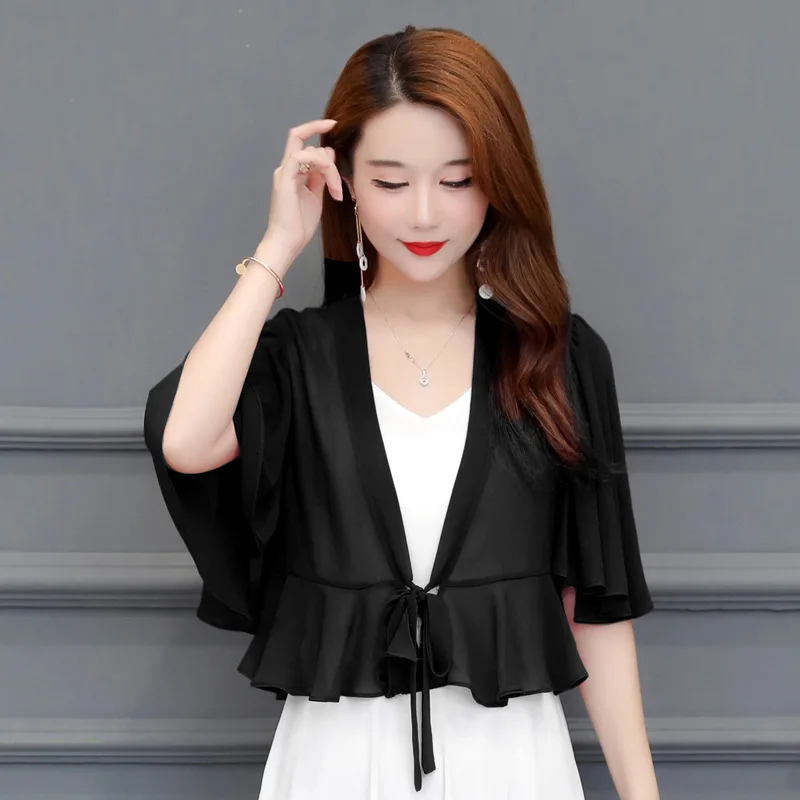 

Шифоновая накидка для женщин, болеро, средний рукав, Свадебный Топ для невесты, женское свадебное платье, накидка для вечерние НКИ, свадебное платье, куртка