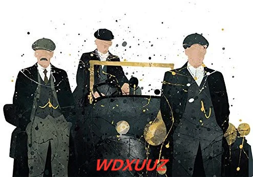 4 Британский сюжет с рисунком, серия ТВ, кровавый гангстер, пики, шоры, HD wtercolor, плакат, Картина на холсте, художественный декор, без рамки, o713 - Цвет: 4