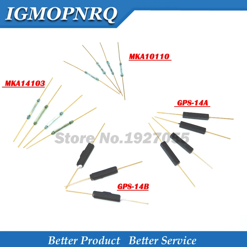10 шт. GPS-14A MKA14103 GPS-14B MKA10110 2*14 мм геркон пластиковый антивибрационный магнитный переключатель НЗ нормально закрытый