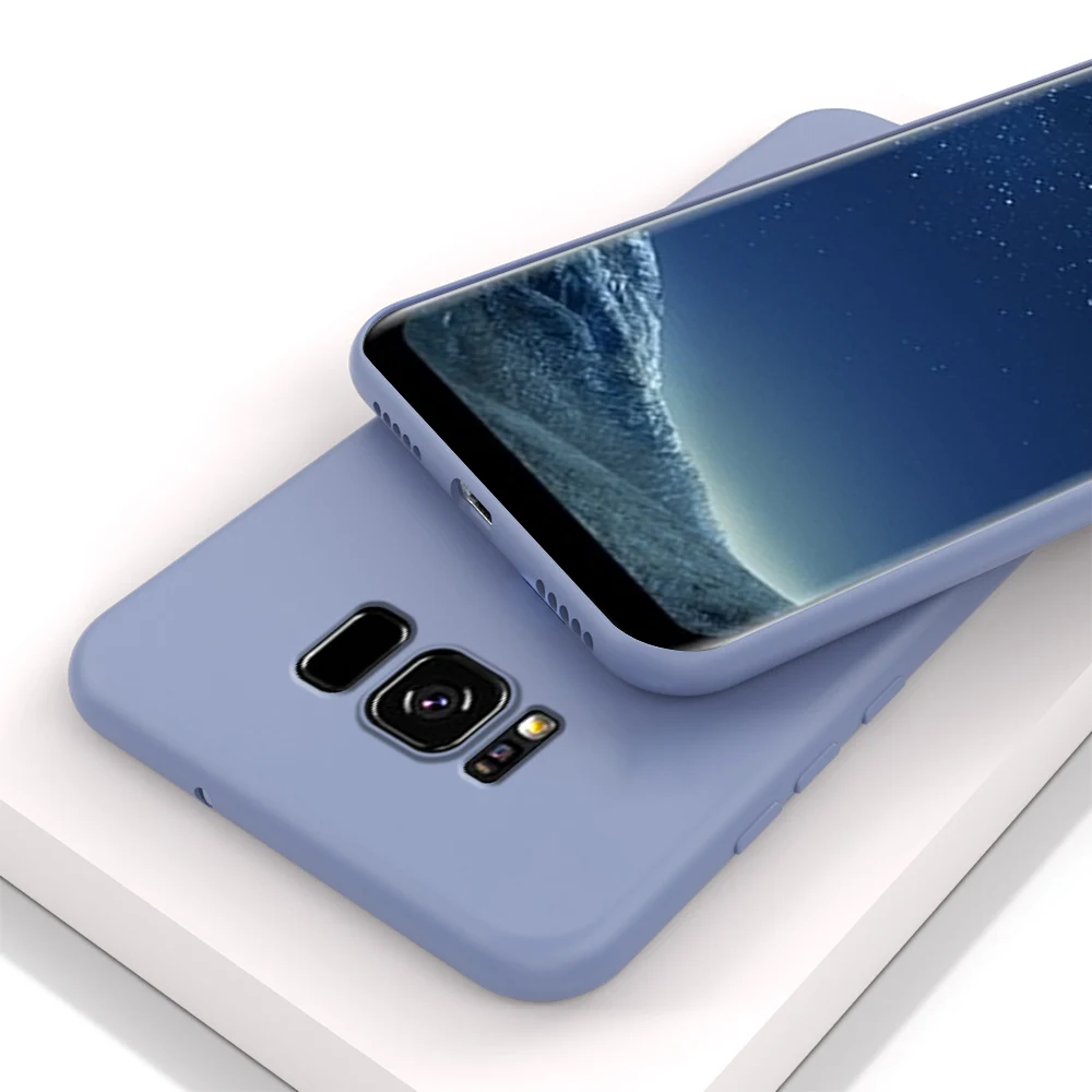 Фиолетовый Высококачественный чехол для samsung S8, мягкий силиконовый чехол для samsung Galaxy S8 Plus, чехол для Galaxy S8 S8+ задняя крышка - Цвет: Фиолетовый