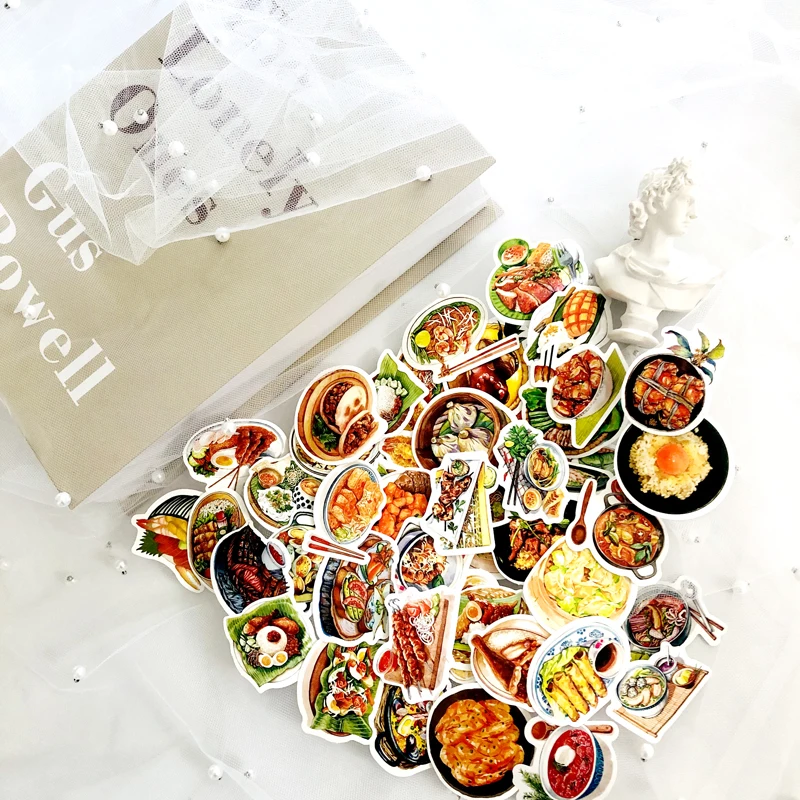 

47Pcs Delicious food stickers mini paper sticker decoration DIY diary scrapbooking seal sticker kawaii stationery Decal