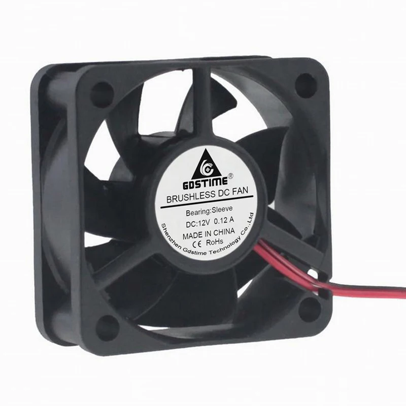 2 шт. Gdstime DC 12 В 50 мм x 20 мм 2Pin мощность бесщеточный кулер вентилятор охлаждения 50x50x20 мм 5020S