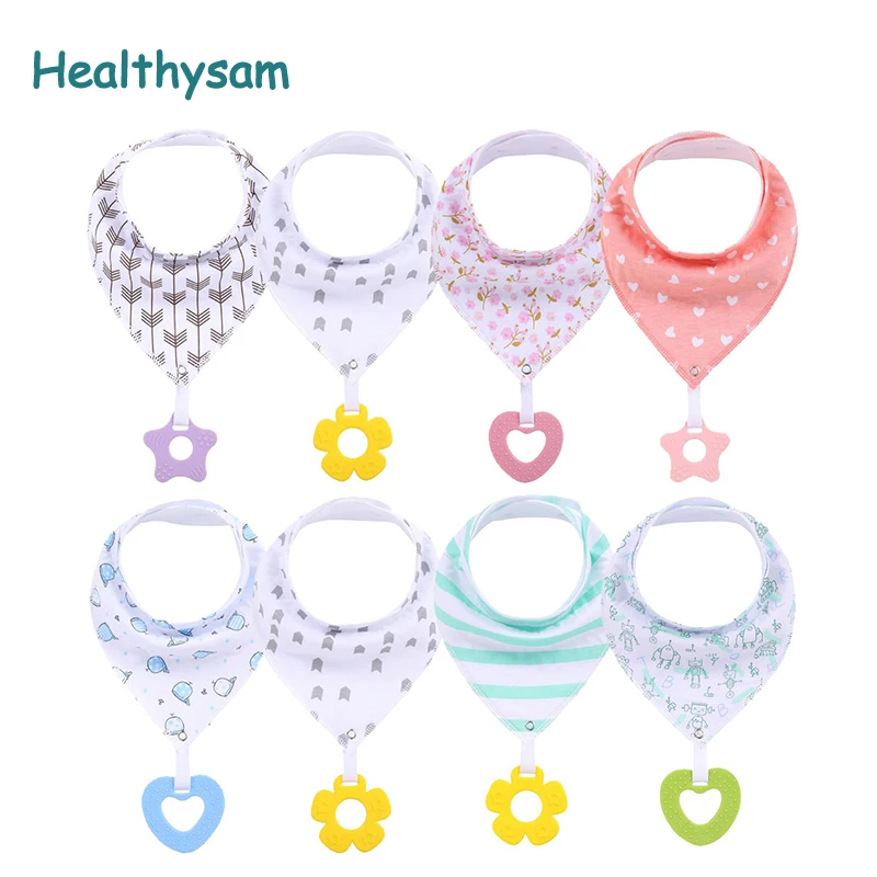 

Baby Bandana Drool Bibs For Teething and Drooling Super Soft Absorbent Cotton Bibs,Teething Toys Set Toddler Baby Feeding Bibs