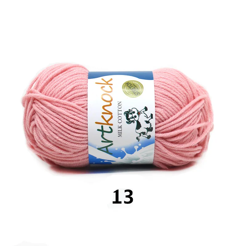 A13 16PCS 16 шт., пряжа для вязания, мягкая, теплая, Детская Пряжа молочного оттенка для ручного вязания, принадлежности для длинного ШТАПЕЛЯ, хлопок, 80%, молочное волокно, 20 - Цвет: A13 16PCS