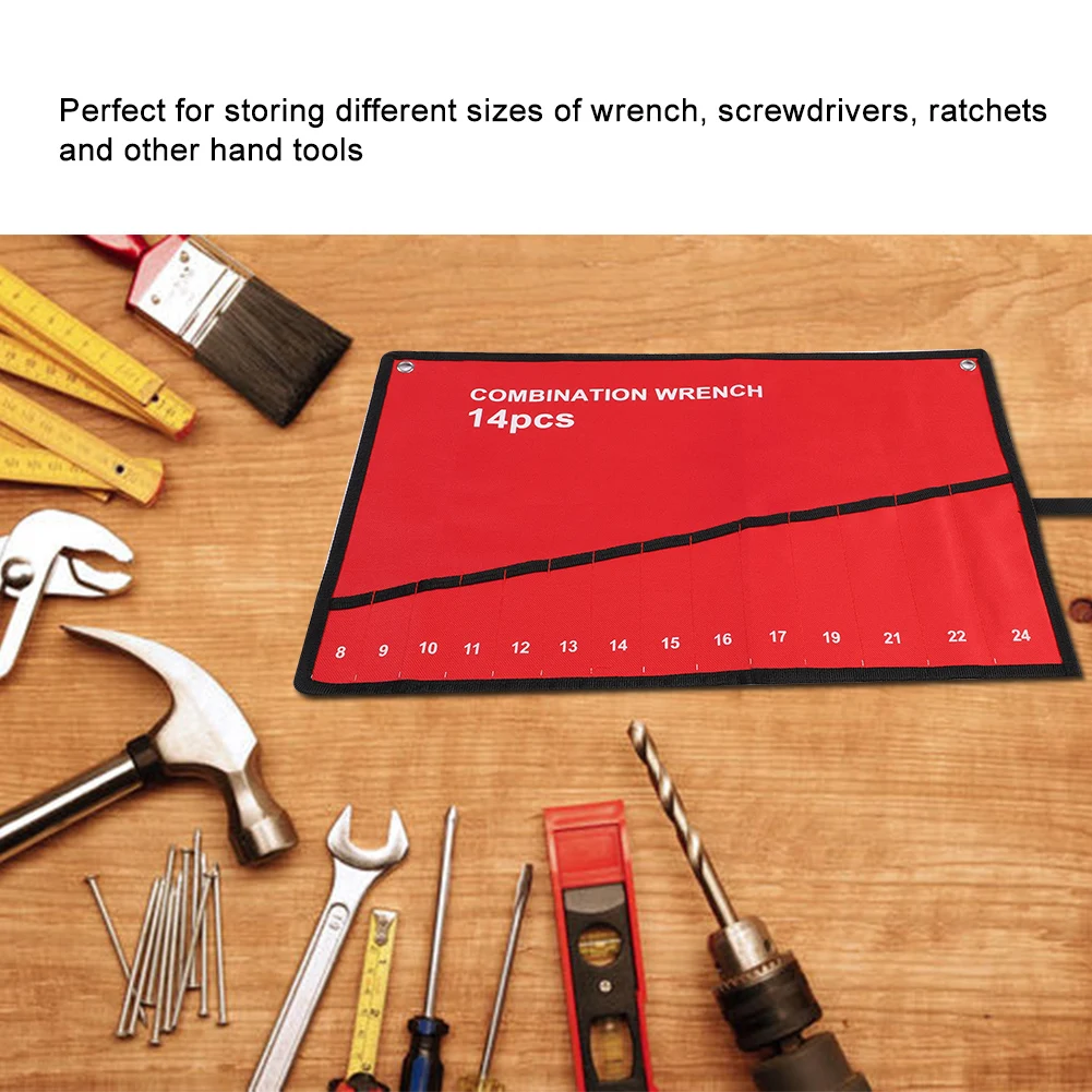 6/8/10 Pockets Roll Up Wrench Tools Storage Bag Canvas Spanner Organizer Case Tool | Дом и сад
