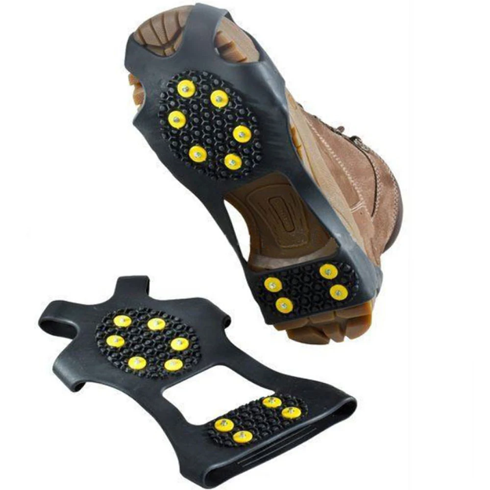 Уличные инструменты 10 шипов Нескользящие шипы для альпинизма по снегу и льду