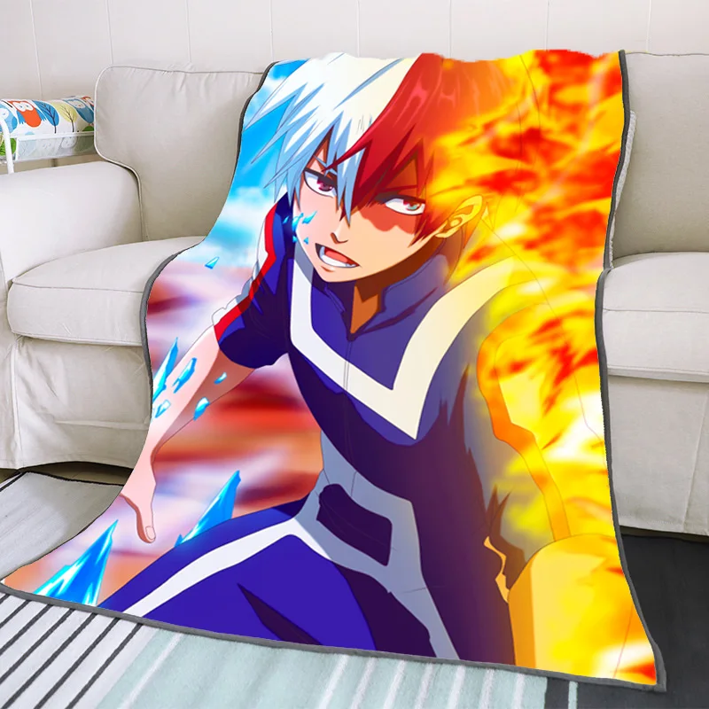 

My Hero Academia Todoroki Shoto Soft Flannel Plush Throw Blanket Bed Anime Plaid Blanket Astolfo Blanket 150x200cm Winter Warm