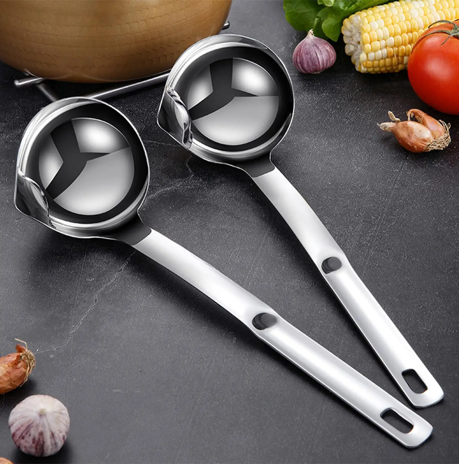 Stainless Steel Oil Filter Soup Spoon Long Handle Cooking Ladle Colander Tools Kitchen Supplies Home Gadgets | Дом и сад