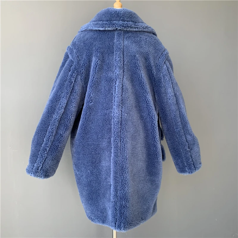 MAOMAOFUR, Настоящая Шерсть, плюшевое пальто для женщин, новая мода, настоящая овчина, меховая куртка, женская, теплая, негабаритная, зимняя верхняя одежда, шерстяная одежда