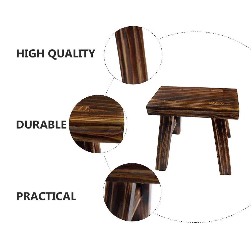 

1Pc Wooden Stool Household Kid Stool Dancing Stool Home Footstool (Coffee)