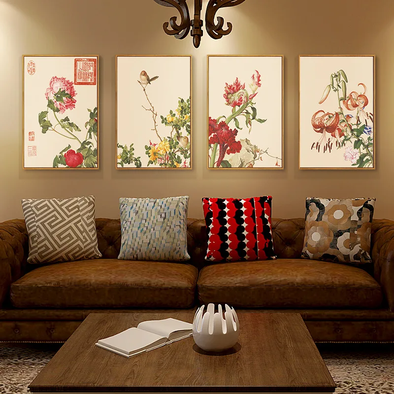 Живопись маслом животное птица весна цветок персика Картина на холсте в