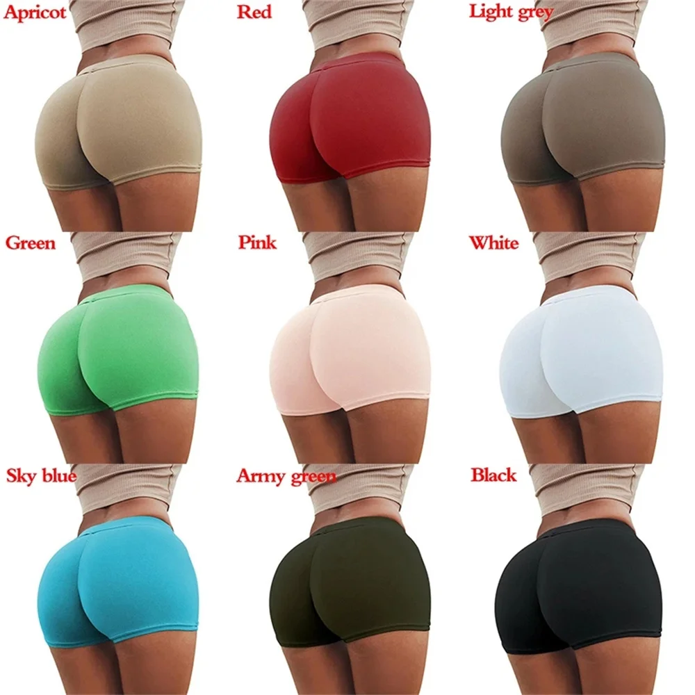 Women Sexy Shorts Push Up Running Gym Safety Pants High Waist Stretch Briefs Soft Underpants Breathable Ladies Panties Large
