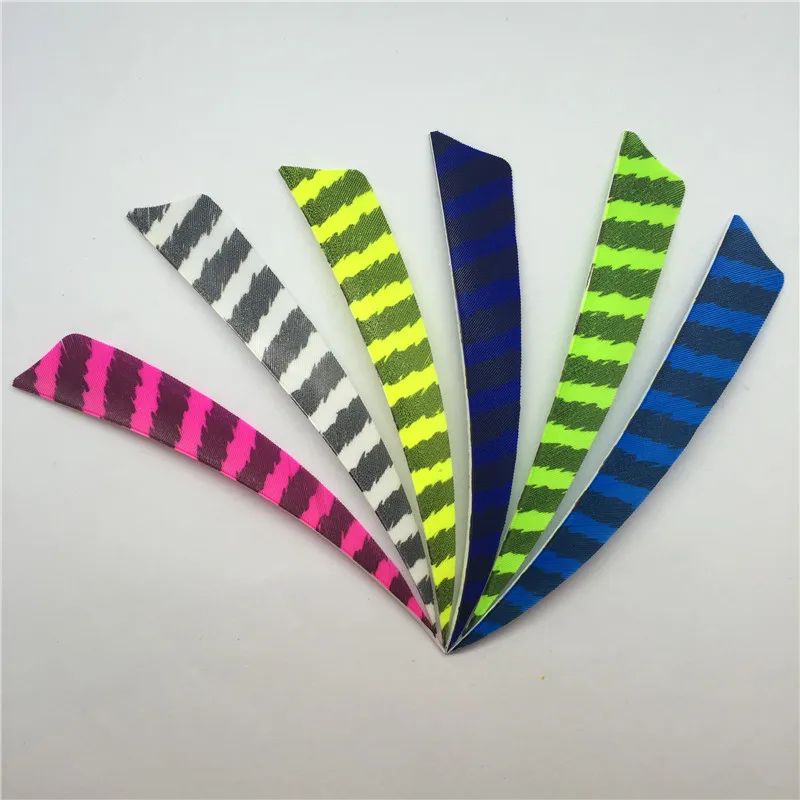 50 шт./лот 5 &quotЗащита полосатая оперение стрельба из лука охота и стрела реальная