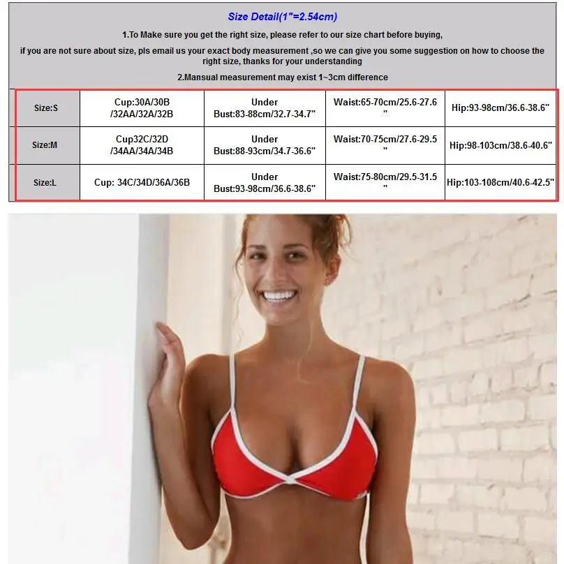 Купальный костюм из 2 предметов Для женщин бикини купальный с пуш ап пляжные без