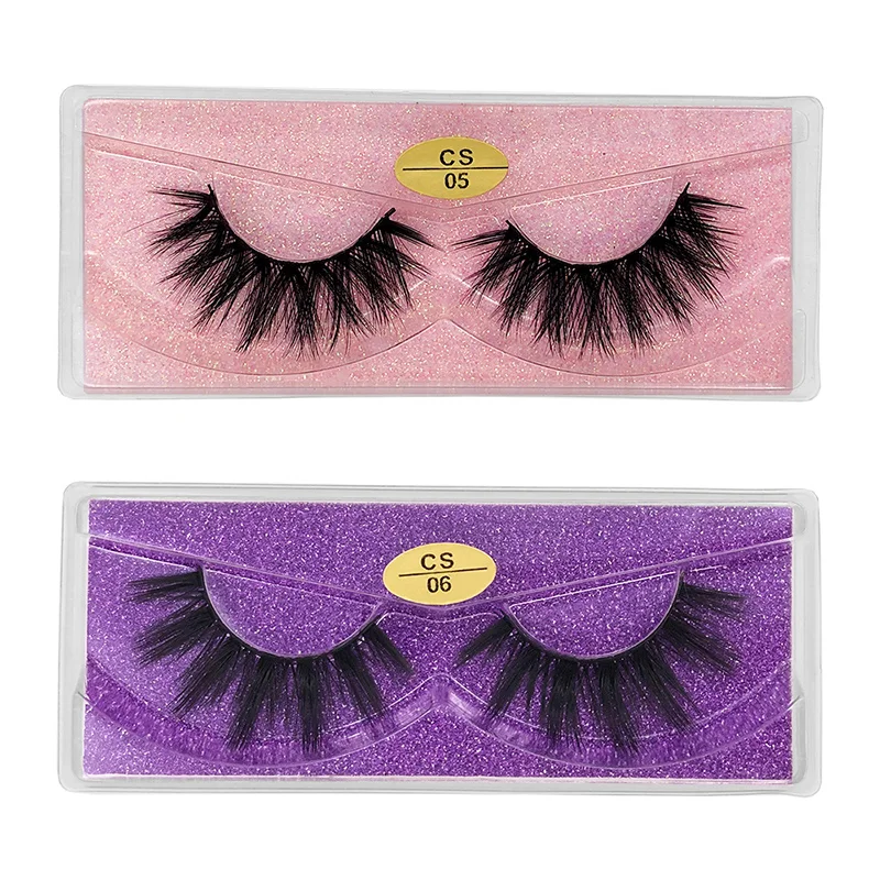 

10/20/30/40/50/100 Pairs Set Color Base Card Natural Thick Eyelashes M01-M10 Mink Wholesale Pack Makeup Set In Bulk