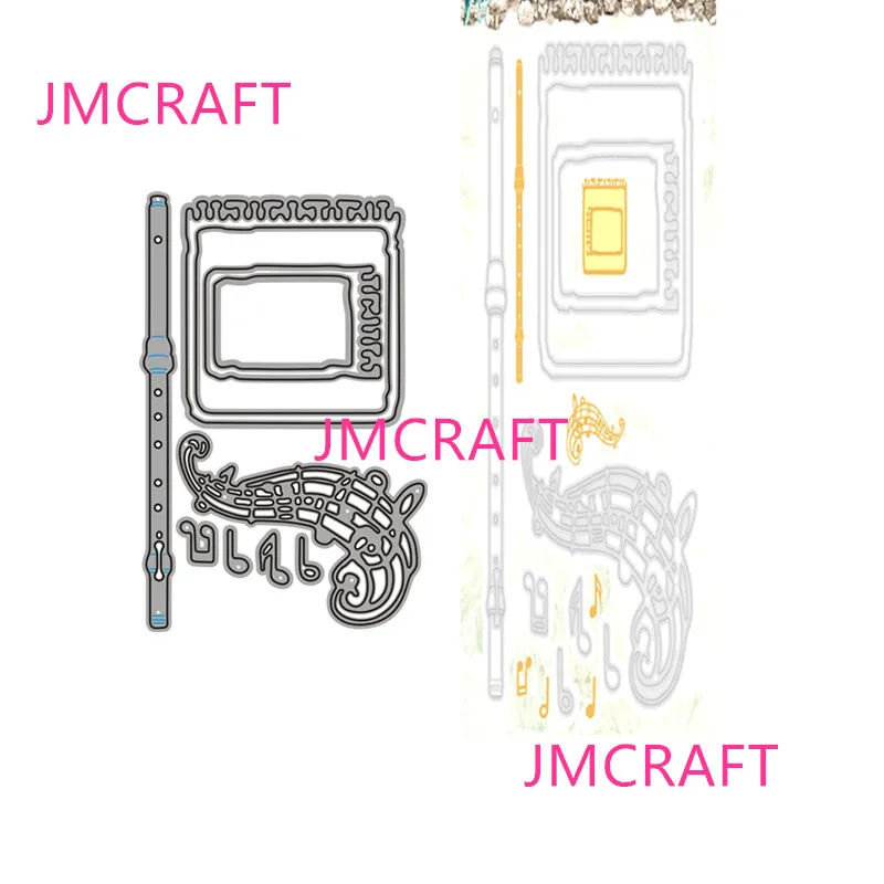 

JMCRAFT Musical Note Pattern File Bag #2 Metal Cutting Dies DIY Scrapbook Handmade Paper Craft Metal Steel Template Dies